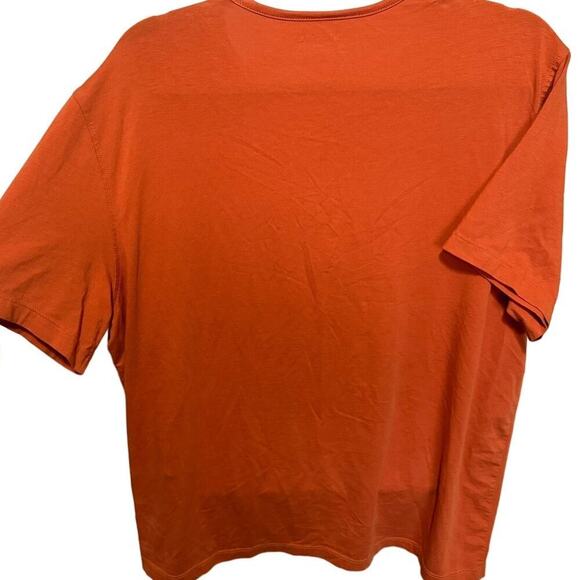 UnTuckit EcoSoft Short-Sleeve Henley In Spice Orange Size XL - Picture 7 of 10